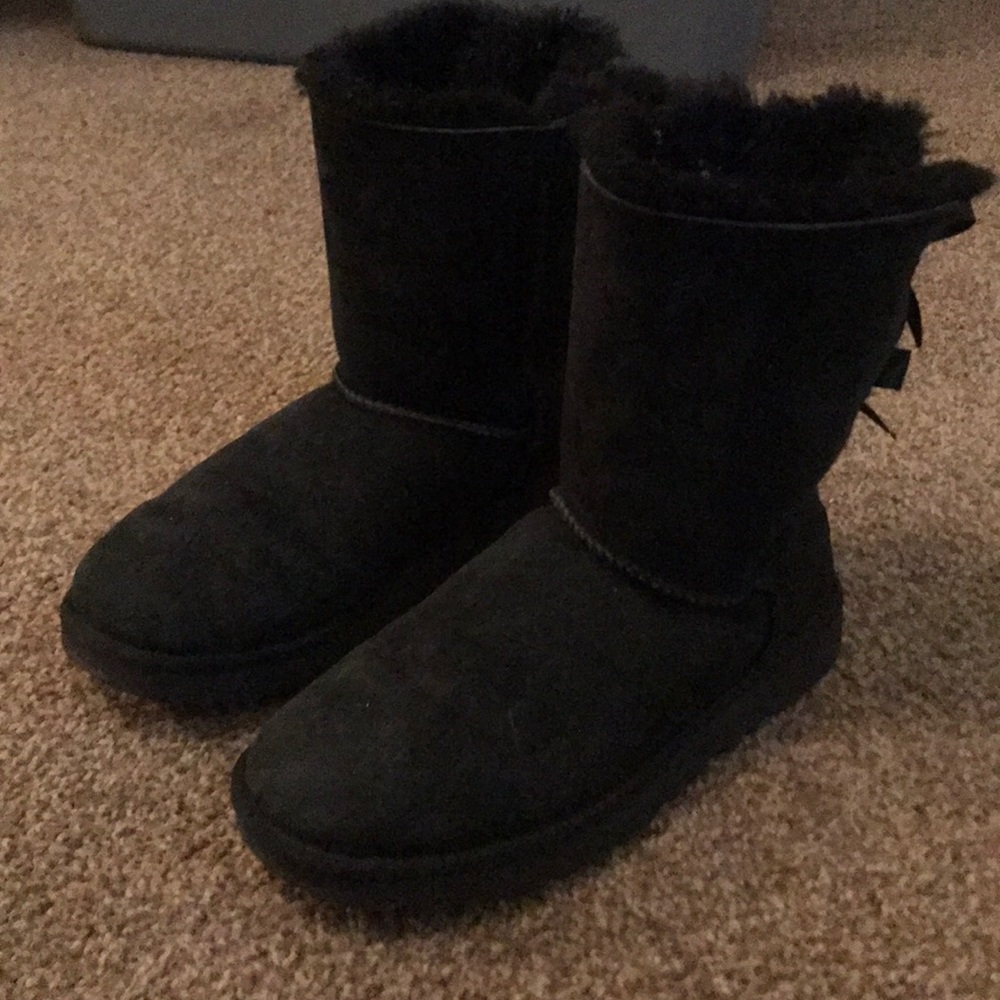 UGG Black Boots with Bows